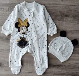 Чоловічок «Minnie у крапку» білий, дівчинка 0-3-6-9 місяців