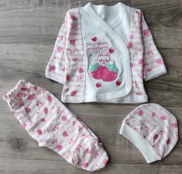 Комплект «Lovery stawberry» малиновий, дівчинка 0-3 місяців