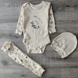 Комплект «Is my love» бежевый , девочка 0-3-6 месяцев