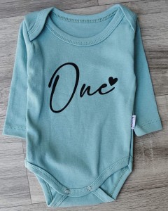 Боді Findik "One" зелений, унісекс 3-6-9-12-18 місяців