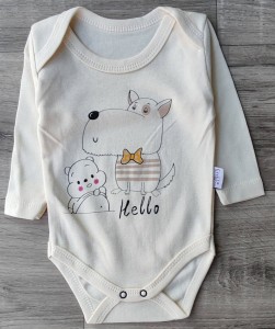 Боді Findik "Hello" молочний, унісекс 3-6-9-12-18 місяців