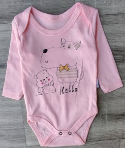Боді Findik "Hello" персиковий, дівчинка3-6-9-12-18 місяців