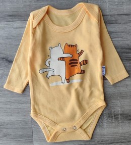 Боди Findik "Котики" жовтий, унісекс 3-6-9-12-18 місяців