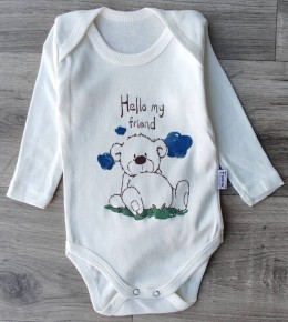 Боді Findik «Hello my friend» білий, унісекс 3-6-9-12-18 місяців
