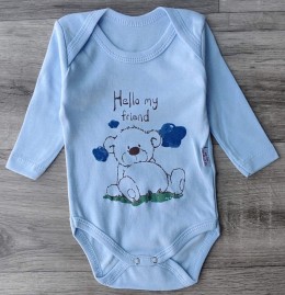 Боді Findik «Hello my friend» блакитний, хлопчик3-6-9-12-18 місяців
