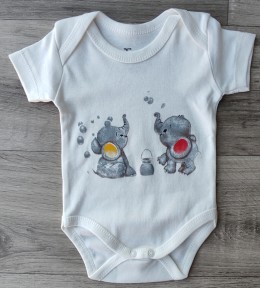 Боді Findik «Слоники» молочний, унісекс 3-6-9-12-18 місяців