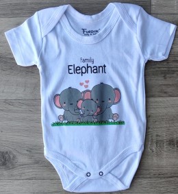 Боді Findik «Elephant» білий, унісекс 3-6-9-12-18 місяців