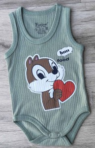 Боді Findik «бурундук» зелений, хлопчик 3-6-9-12-18 місяців