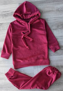 Костюм "Велюр" бордовий, дівчинка 3-5-7-9 років