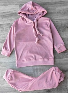 Костюм "Велюр" пудровый, девочка 3-5-7-9 лет