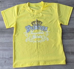 Футболка "Princess" желтый, девочка 5-6-7-8 лет