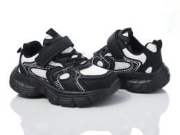 Дитячі кросівки 11488В"Смужка" чорний, дівчинка 27,28,29,30,31,32 розміри