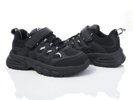 Дитячі кросівки 11566A"Смужка" чорний, хлопчик 33,34,35,36,37,38 розміри