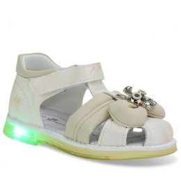 Детские босоножки сандали 0760D"Зайчик" молочный, девочка 23,24,25,26,2 7,28 размеры