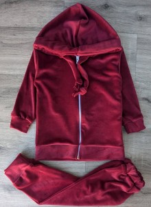 Костюм "Велюр" бордовий, дівчинка 3-5-7-9 років