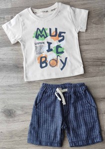 Костюм Partner «Music Boy» бежевый, мальчик 9-12-18-24 месяцев