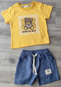 Костюм Partner «Doing my best» желтый, мальчик 9-12-18-24 месяцев