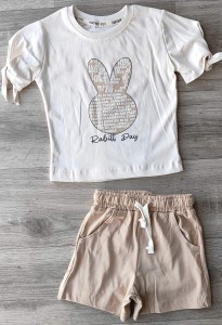 Костюм Partner «Rabitt day» бежевый, девочка 2-3-4-5 лет
