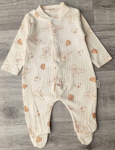 Человечек Pamira «Мишки» бежевый, унисекс 3-6-9 месяцев