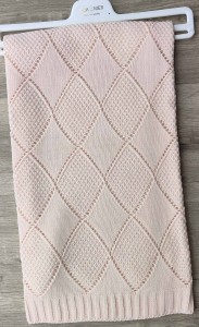 Плед Tricomer «Ромбик 2» персиковый, девочка 100*110