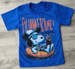 Футболка "Снупи" синий, мальчик 1-2-3-4-5 лет