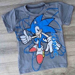 Футболка "Sonic" серый, мальчик 1-2-3-4-5 лет