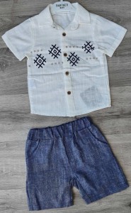 Костюм Partner «Ромбики» синий, мальчик 2-3-4-5 лет