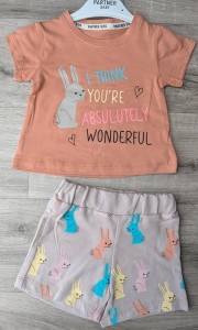 Костюм Partner «зайчик» оранжевый, девочка 9-12-18-24 месяцев