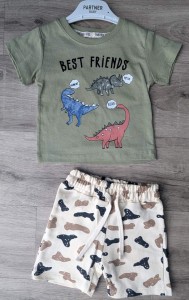Костюм Partner «Best friends» зеленый, мальчик 9-12-18-24 месяцев