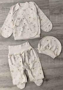 Комплект "зірочки" бежевий, унісекс 0-3 місяців