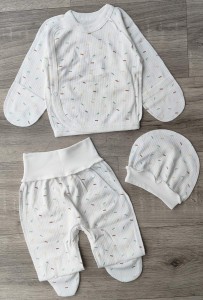 Комплект "Рисочки" молочний, унісекс 0-3 місяців