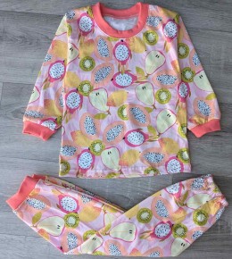 Пижама "Фрукты" розовая, девочка 2-3-4-5-6 лет