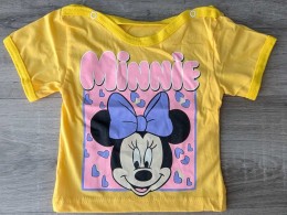 Футболка «Minnie» жовтий, дівчинка 3-6-9-18 місяців