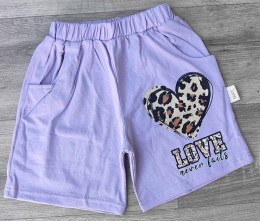 Шорти "Love" бузковий, дівчинка, 8-9-10-11-12 років