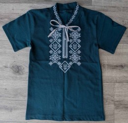 Вишиванка "Українец" зелений, хлопчик 5-6-7-8-9 років