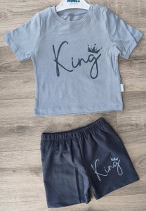 Костюм «King» серый, мальчик 9-18-24 месяцев