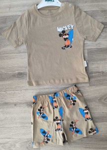 Костюм «Mickey на доске» хаки, мальчик 9-18-24 месяцев
