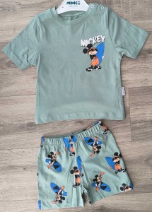 Костюм «Mickey на доске» оливковый, мальчик 9-18-24 месяцев