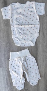 Комплект "Сердечки" молочний, унісекс 0-3 місяців