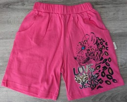 Шорти "Love like Jesus" малиновий, дівчинка, 8-9-10-11-12 років