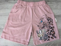 Шорти "Love like Jesus" теракотовий, дівчинка, 8-9-10-11-12 років
