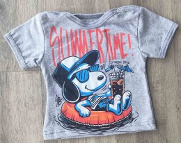 Футболка «Снупі» світло-сірий, хлопчик 6-9-12-18 місяців