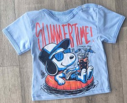 Футболка «Снупі» голубий, хлопчик 6-9-12-18 місяців