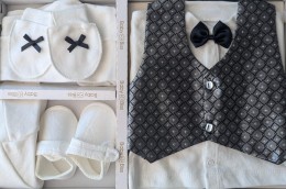 Комплект Baby Biss "Ромбик 2" сірий, хлопчик 0-3 місяців