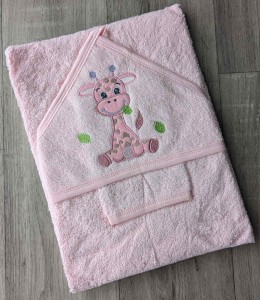 Полотенце Ramel "Жирафик" розовый, девочка 80*80