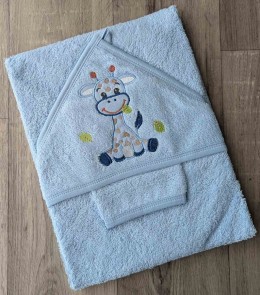 Полотенце Ramel "Жирафик" голубой, мальчик 80*80