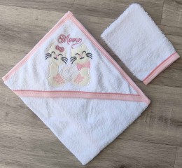 Рушник Ramel "Котята"  рожевий 2, дівчинка 75 * 80