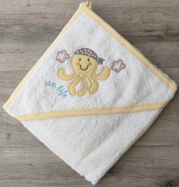 Рушник Ramel "Восьминіг", жовтий з білим, унісекс, 75/80
