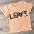 Футболка « LOVE » персиковий, дівчинка 6-7-8-9-10 років, фото