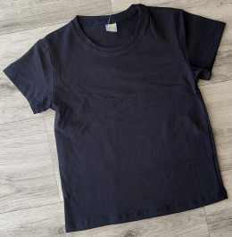 Футболка « Однотонна» чорний, унісекс 7-8-9-10 років